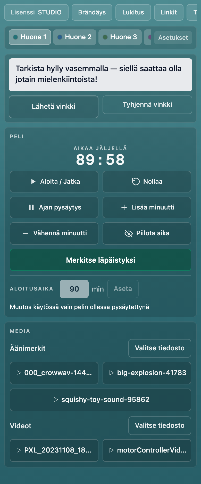 Ohjaus puhelimella